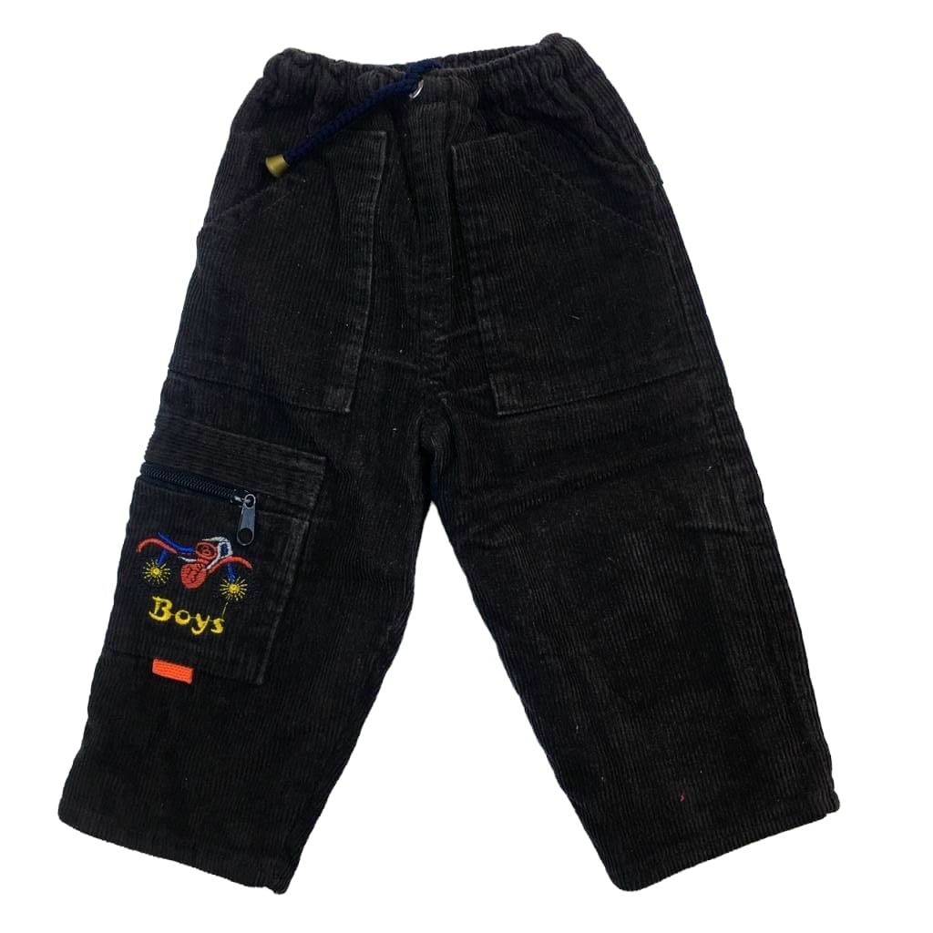 Pantalon de cotele cafe forrado con interior de polar "Boys"