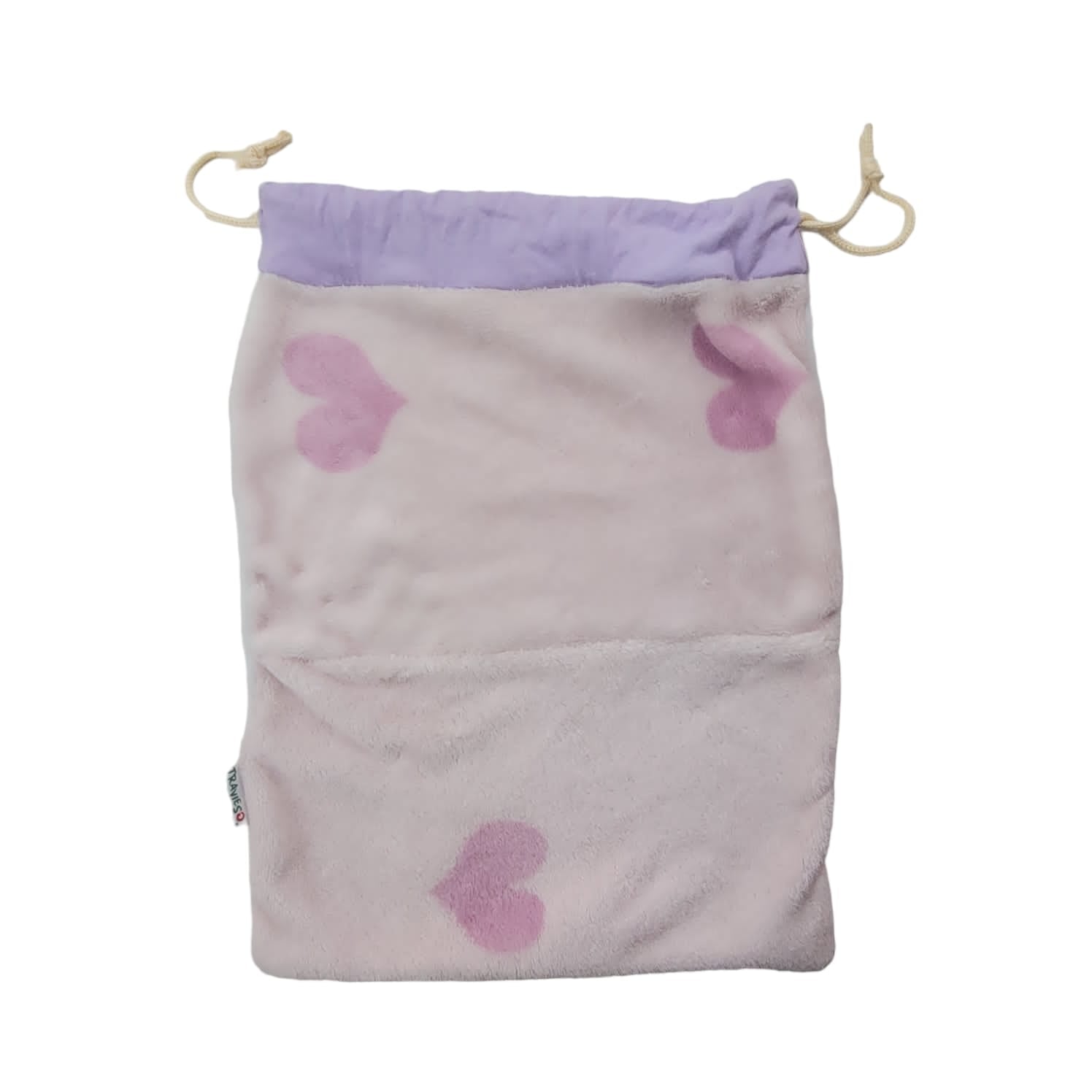 Bolsa para jardin rosada con corazones