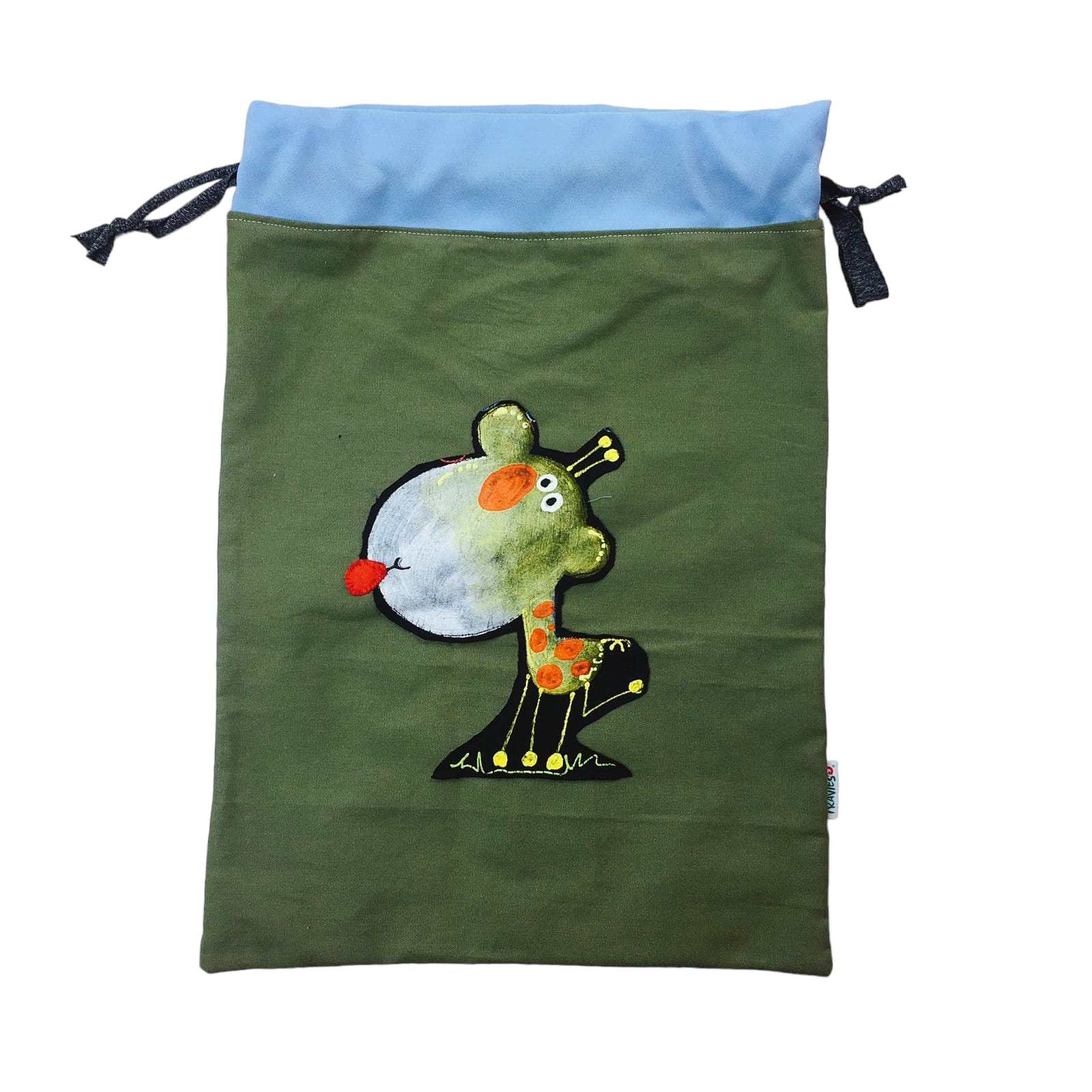 Bolsa grande para el jardin verde con jirafa