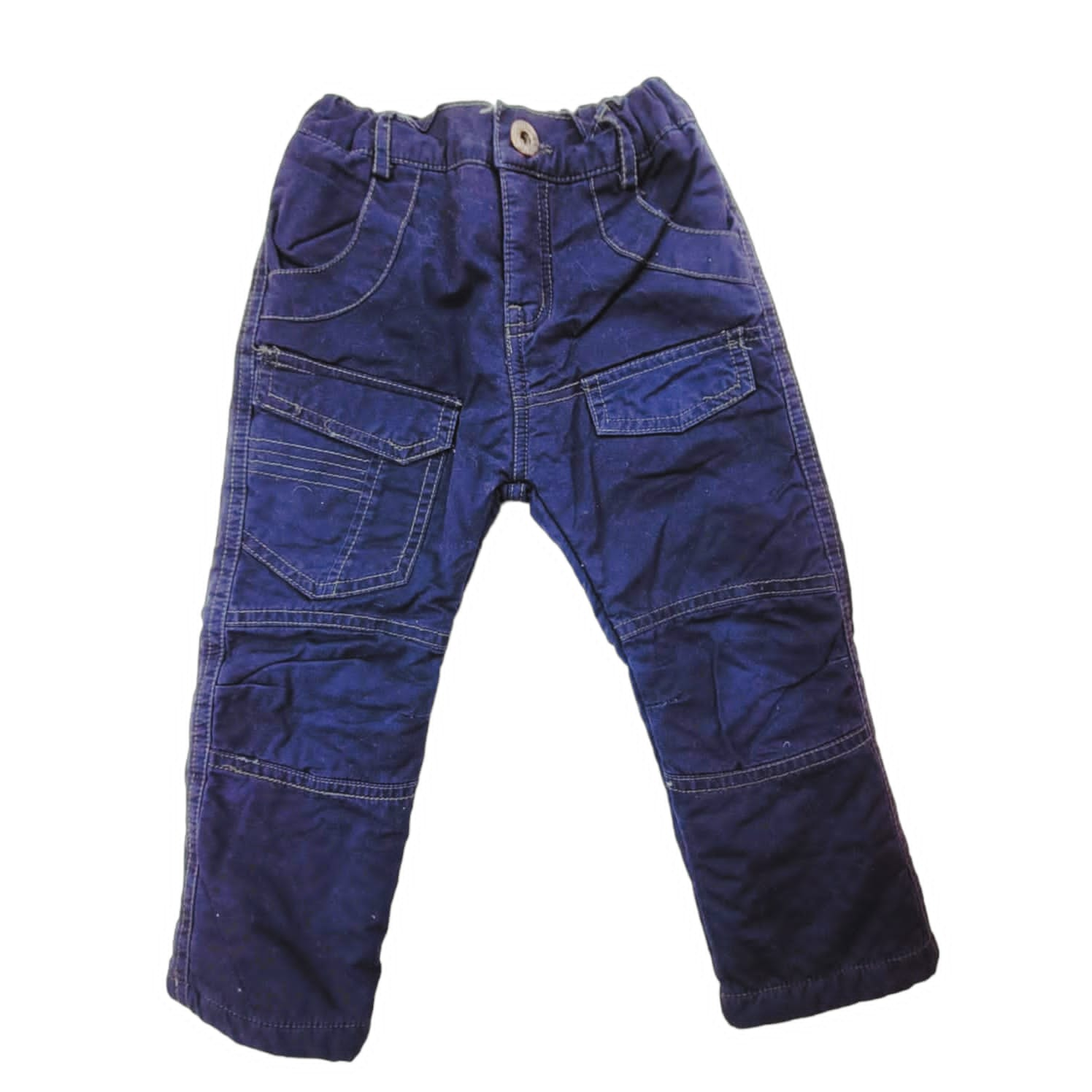 Pantalon azul forrado con interior de polar