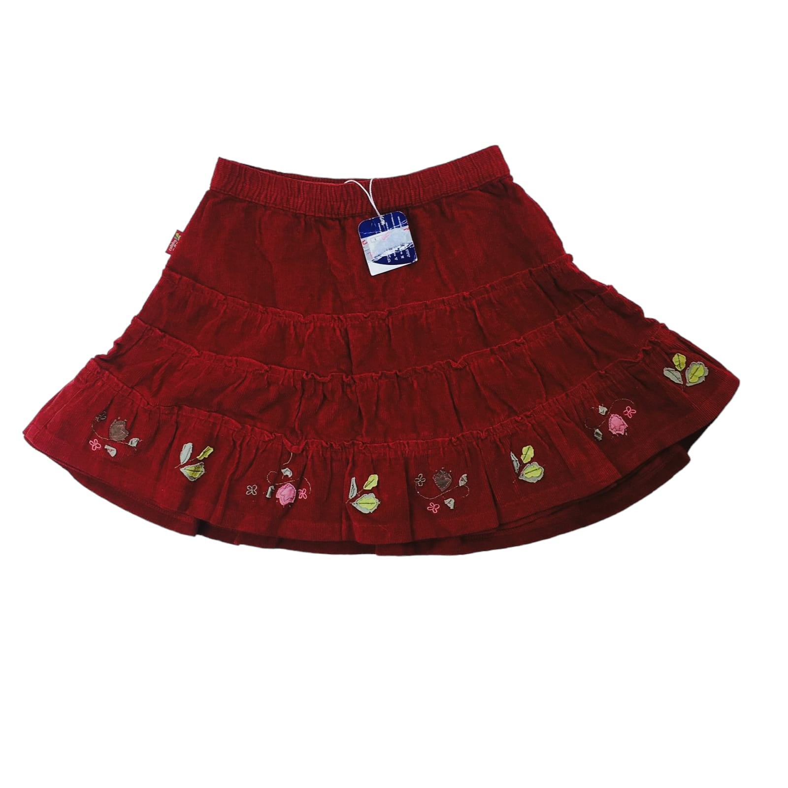 Falda de cotele roja, Nueva con etiqueta