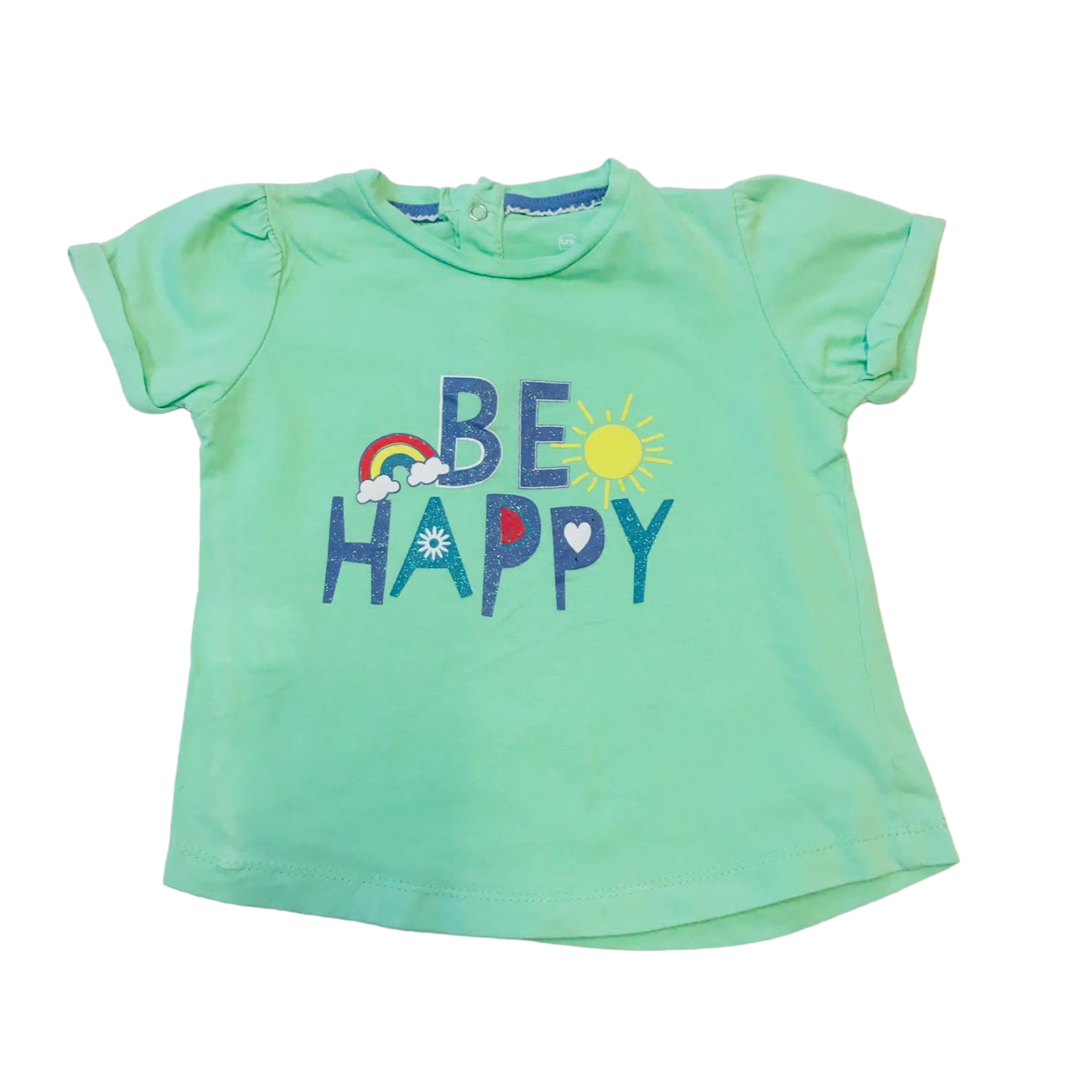 Polera Verde "Be Happy"