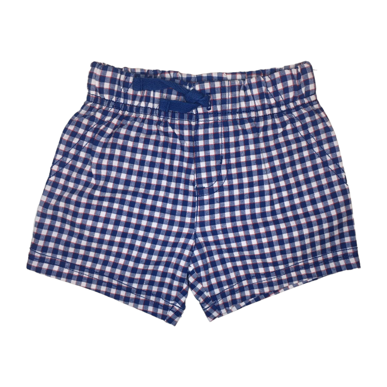 Short Carter's a cuadros azul  con lineas rojas