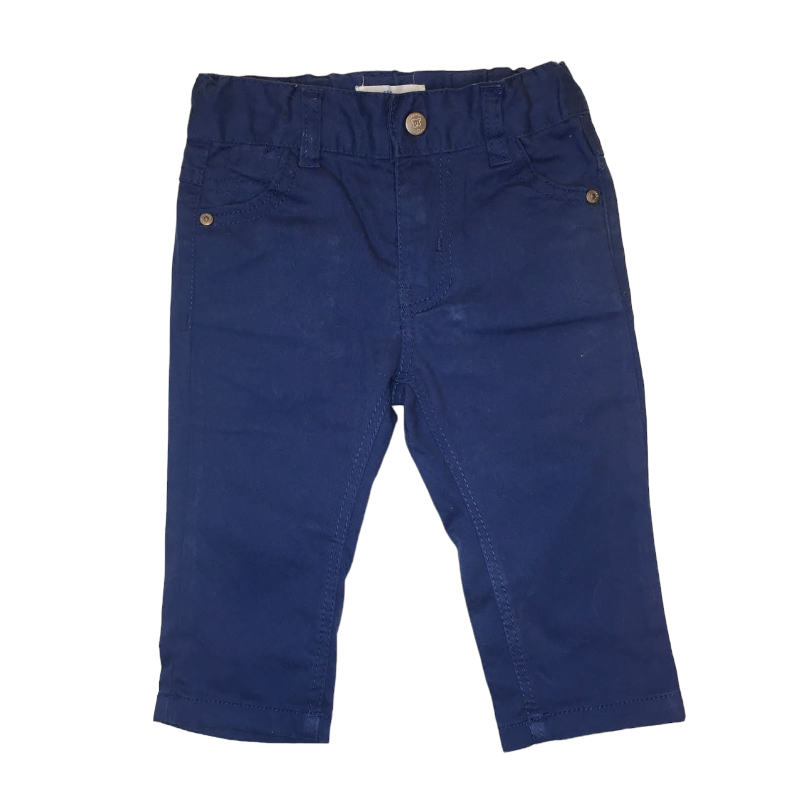 Pantalon azul con cintura ajustable
