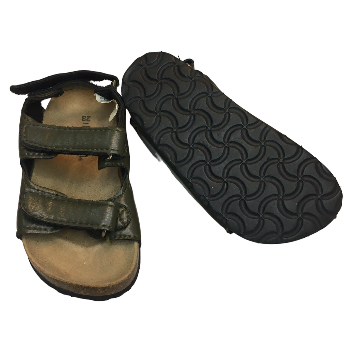 Sandalias gris con velcro