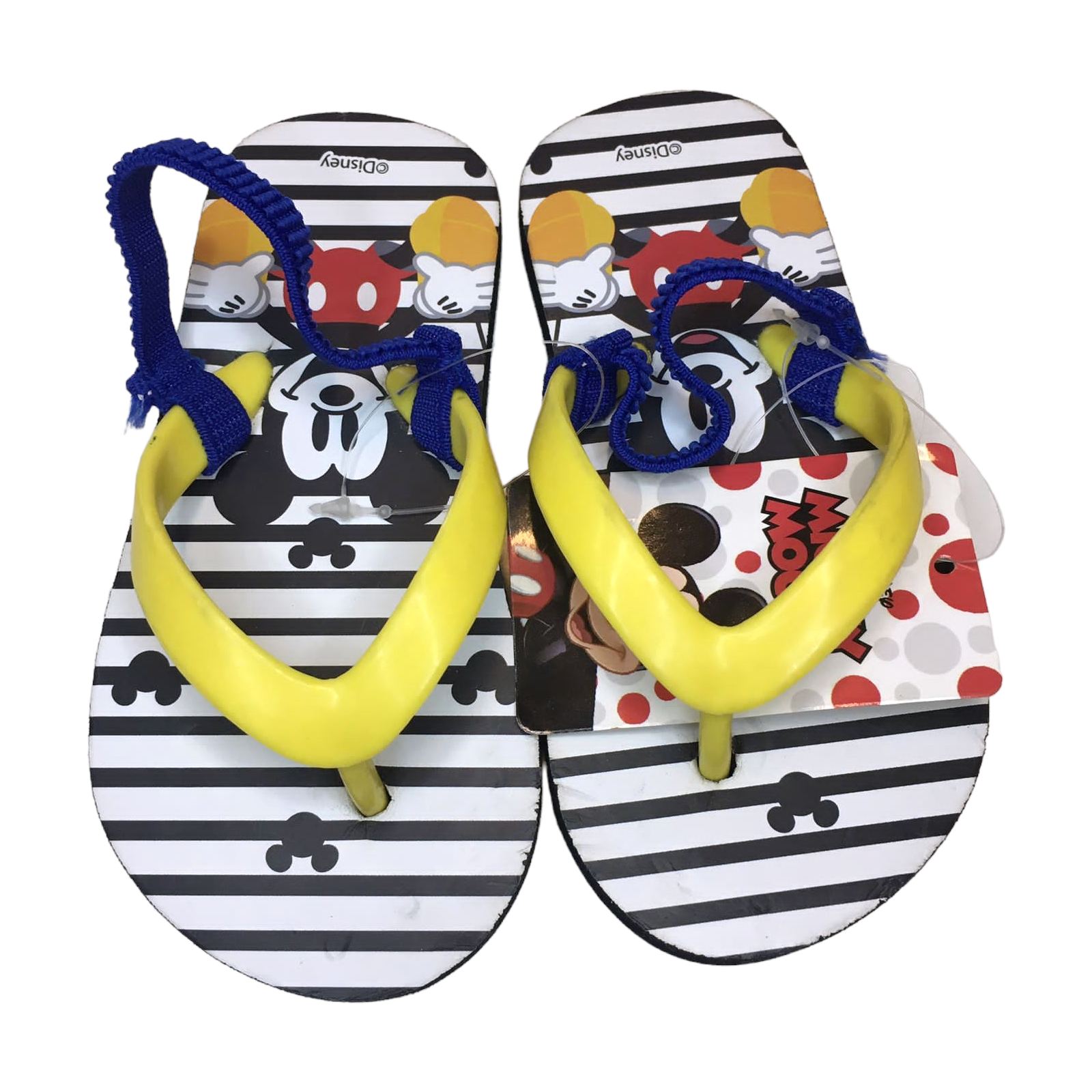 Chalas negras diseño Mickey Mouse, Nuevas con etiqueta