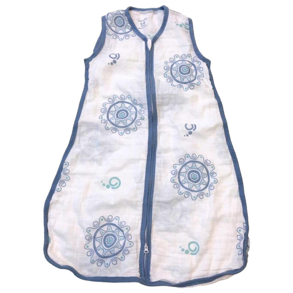 Swaddle Blanco con celeste