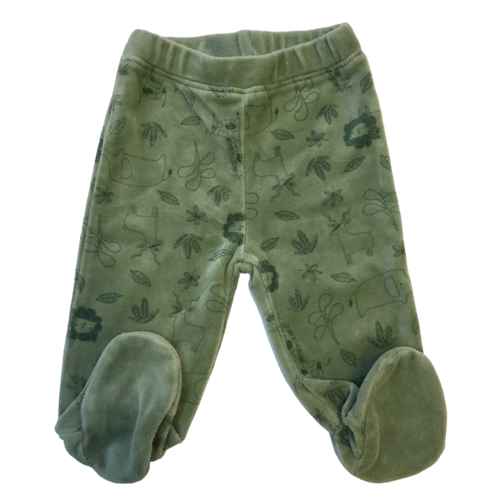 Panty de plush verde diseño animales