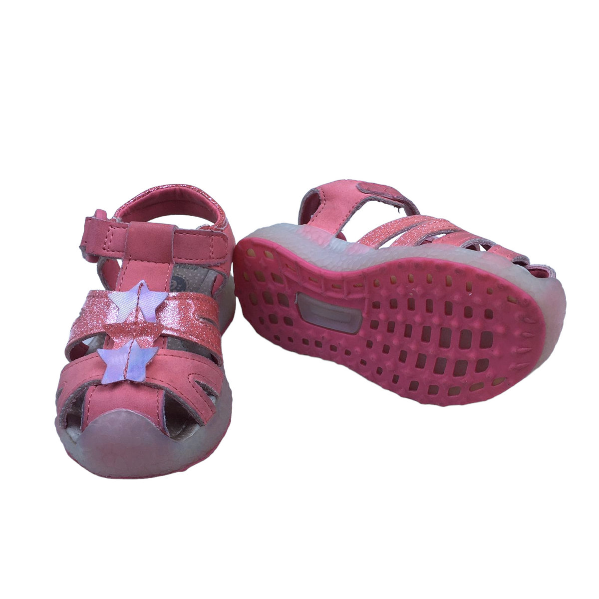 Sandalias rosadas con estrellas