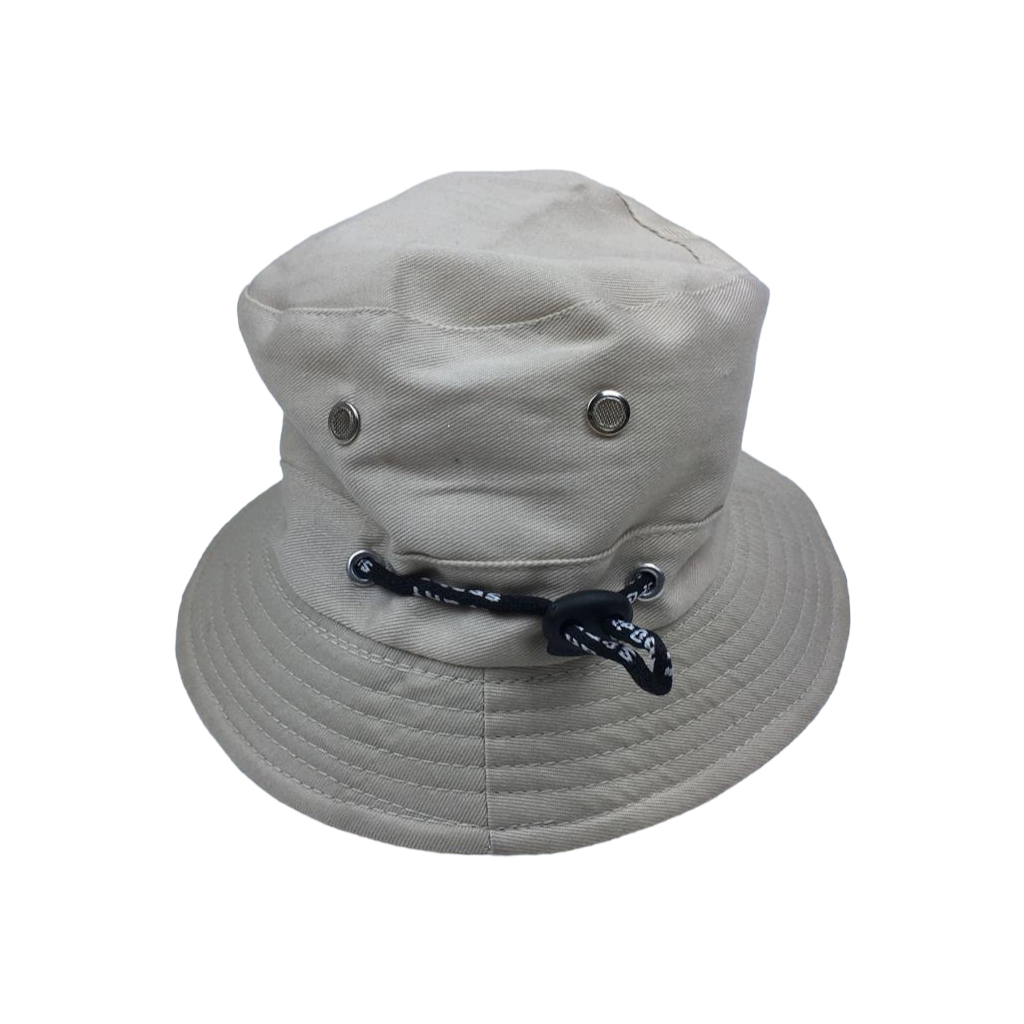 Gorro de sol cafe con cordon negro