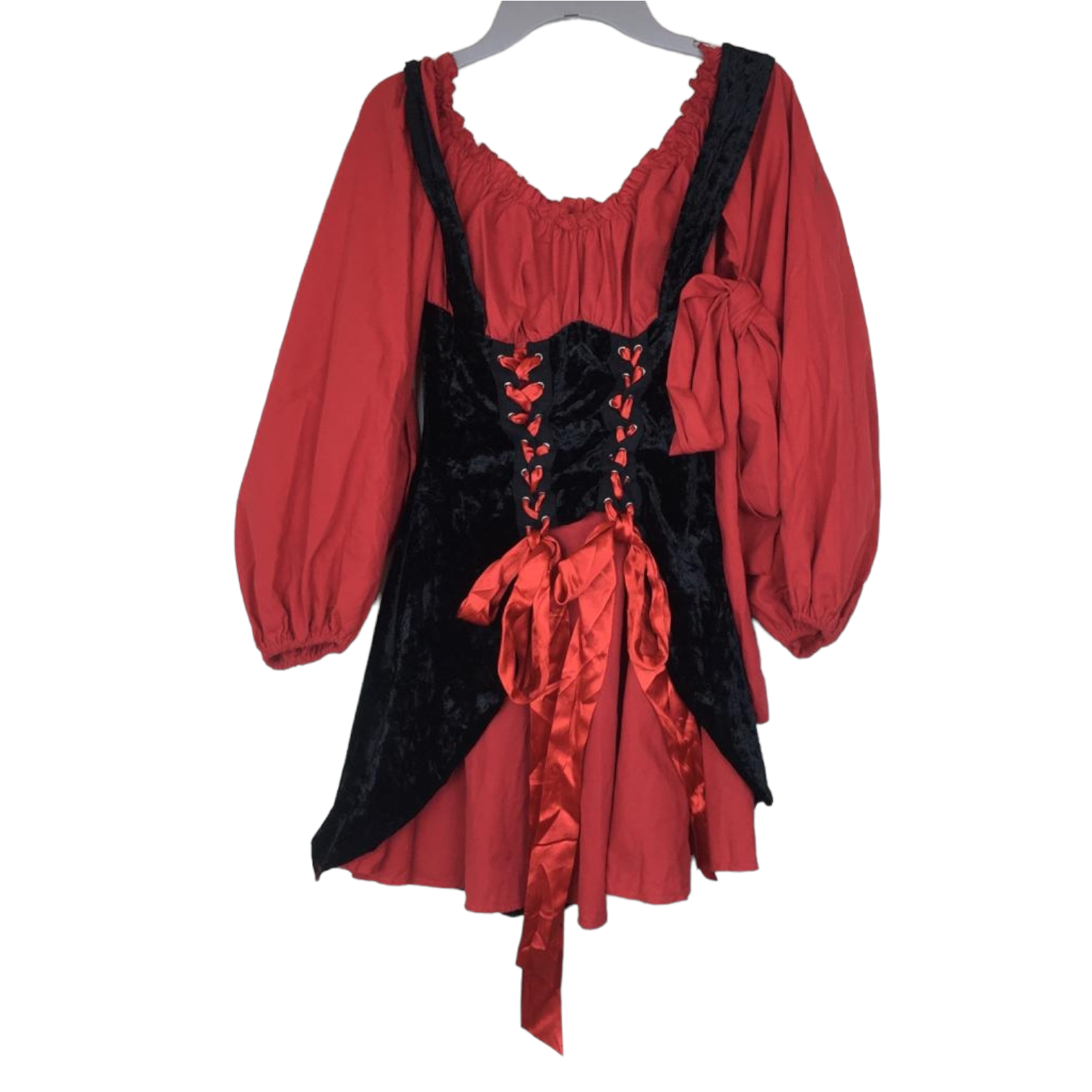 Disfraz de pirata negro y rojo