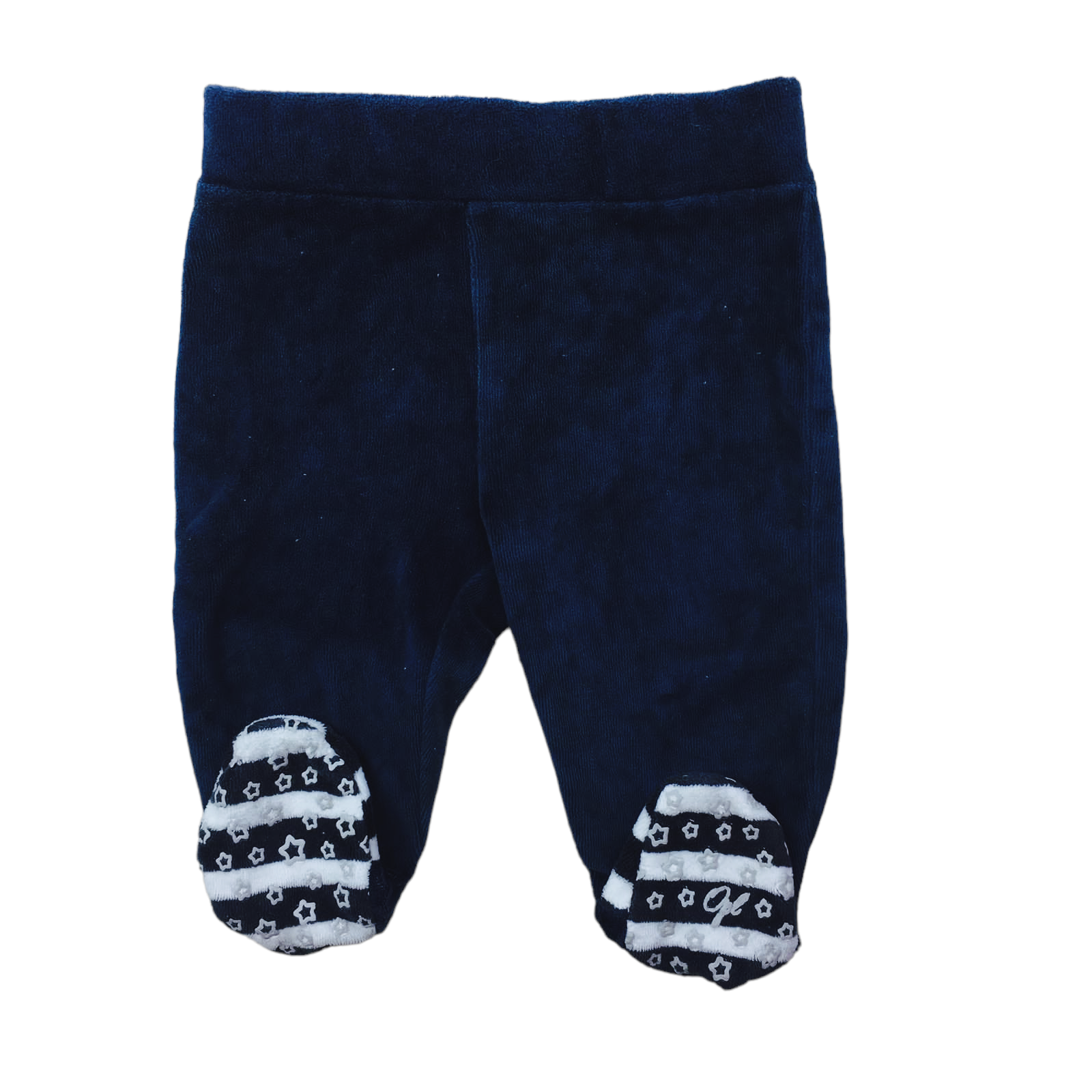 Panty de plush azul con detalles en blanco y negro