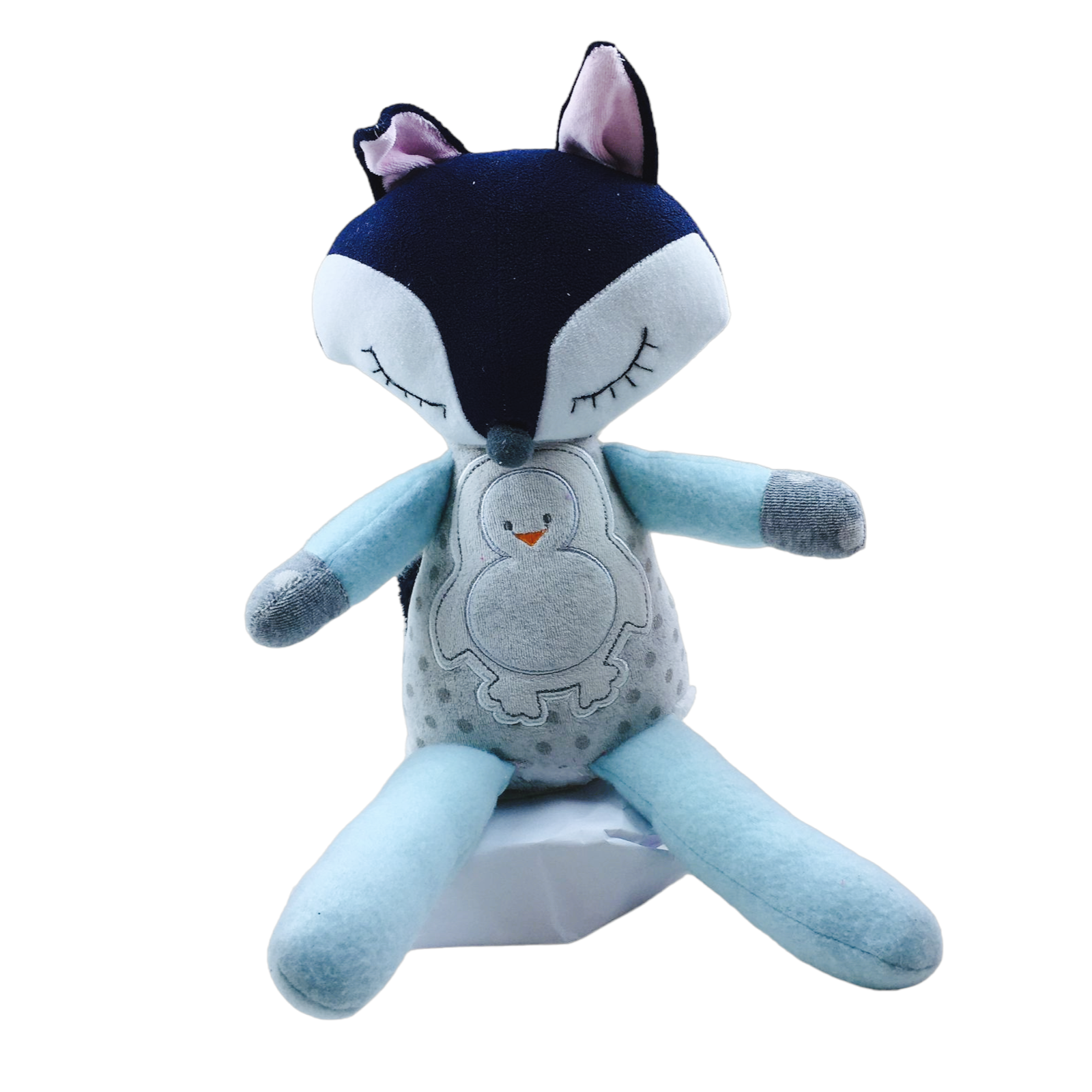 Peluche Zorro Gris y Azul