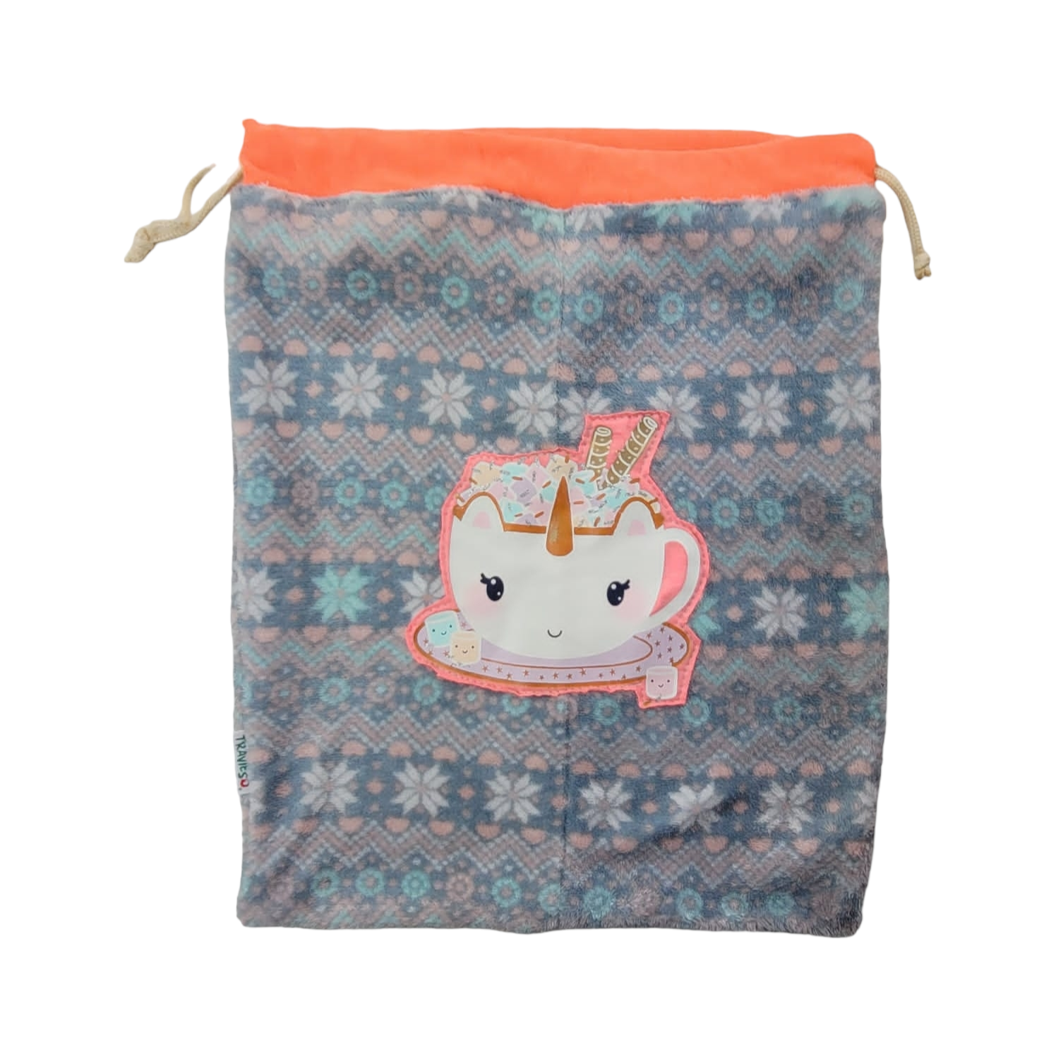 Bolsa Grande para Jardin gris y rosado "Taza"