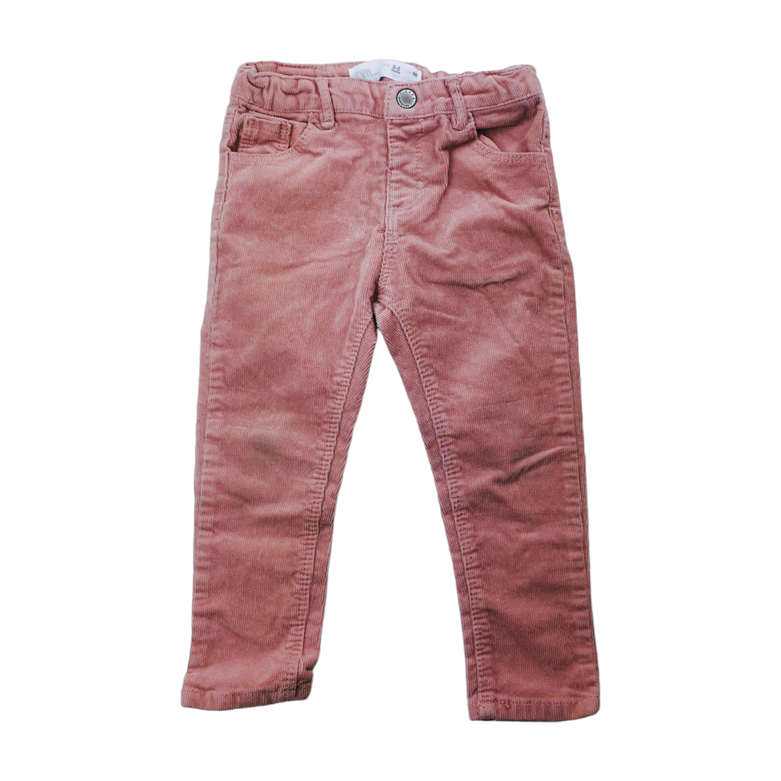 Pantalon Zara de cotele rosado Talla 2-3 años