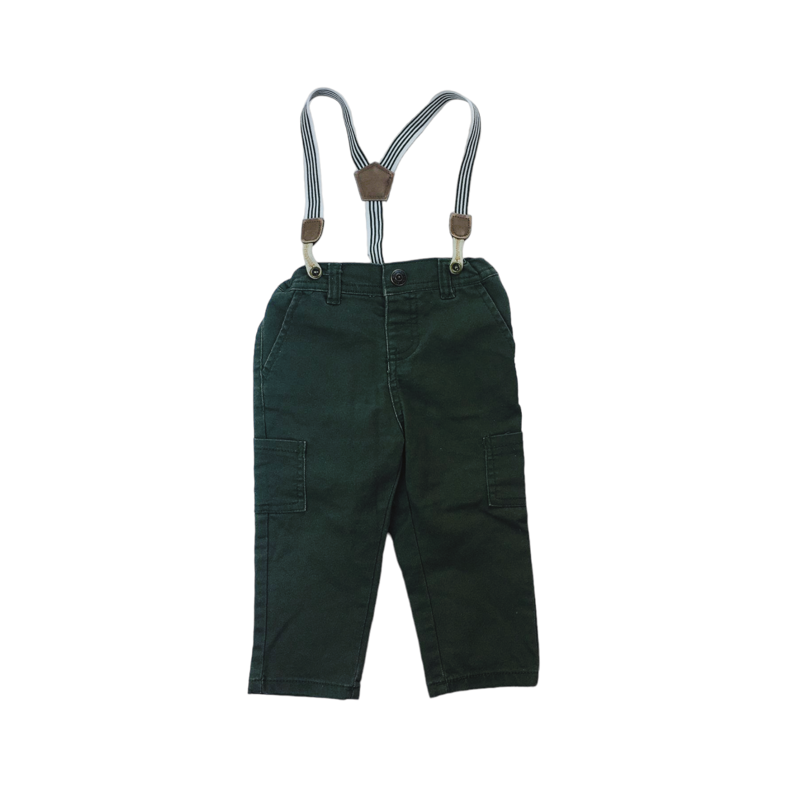 Pantalon verde con suspensores