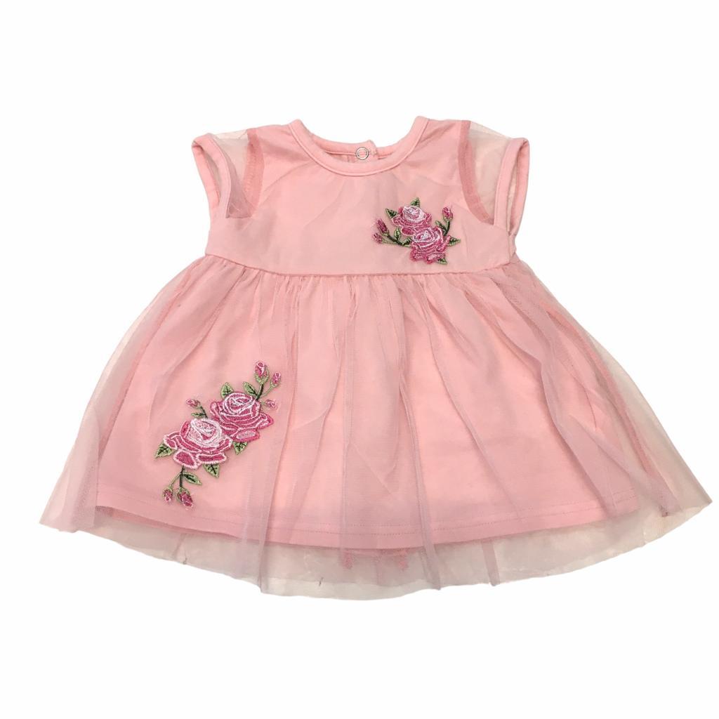 Vestido Rosado con Tull