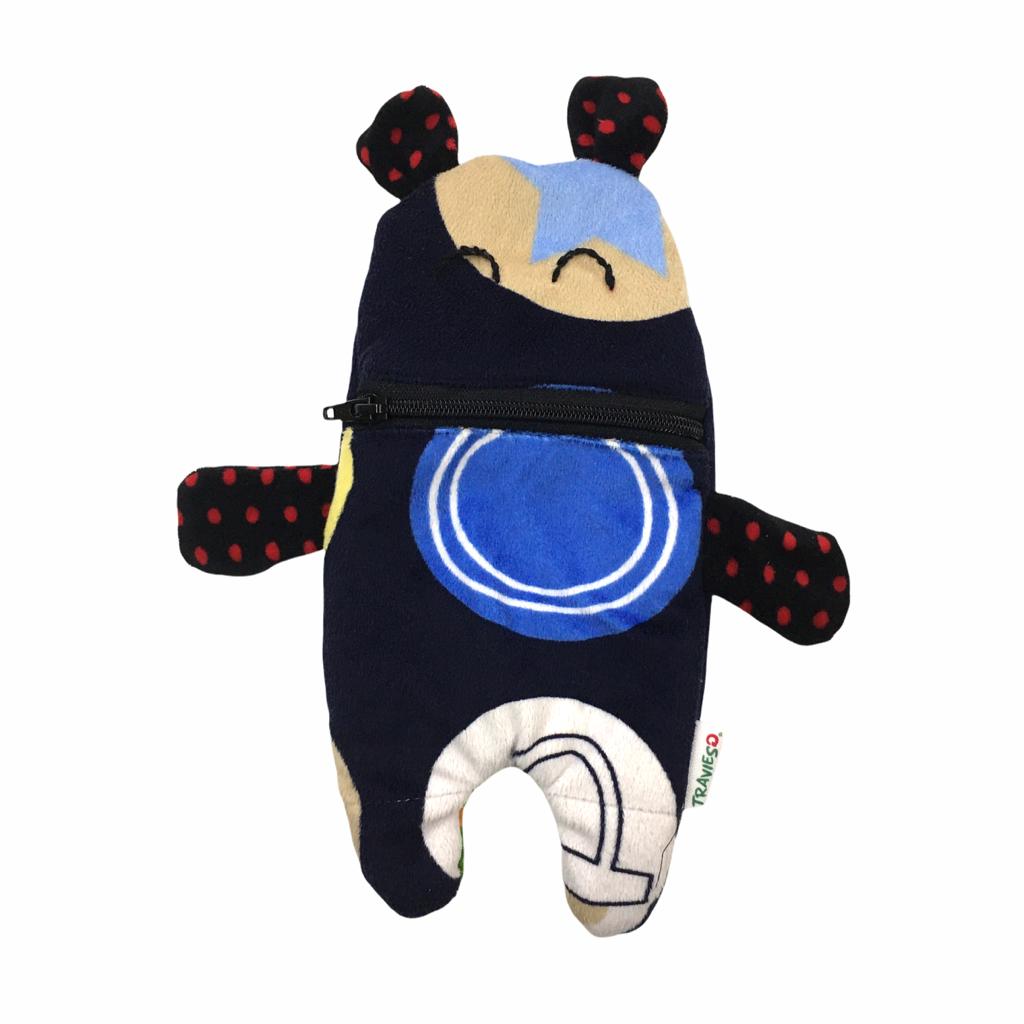 Estuche Monstruito Azul y negro