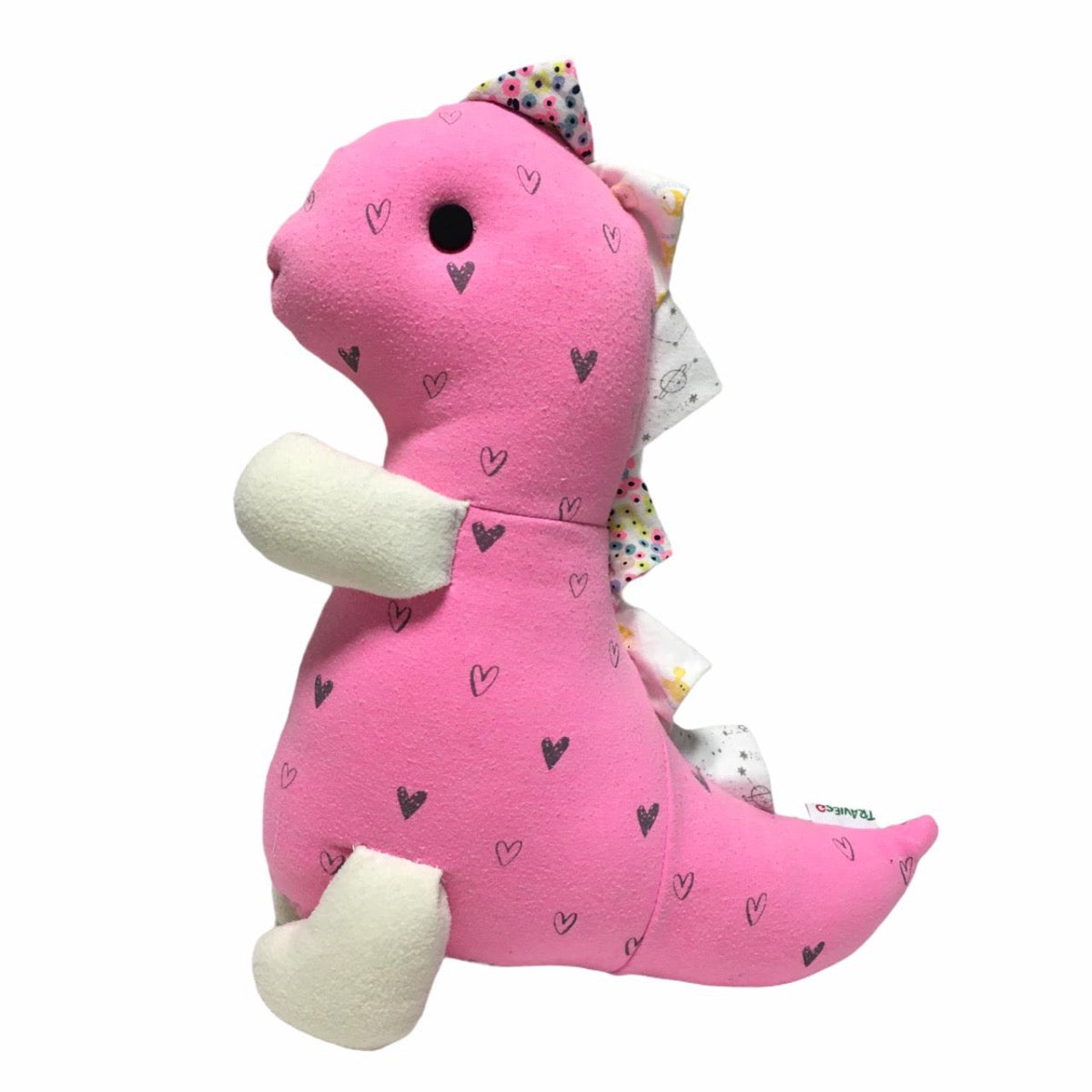 Dinosaurio Rosado con Corazoncitos JU12 20