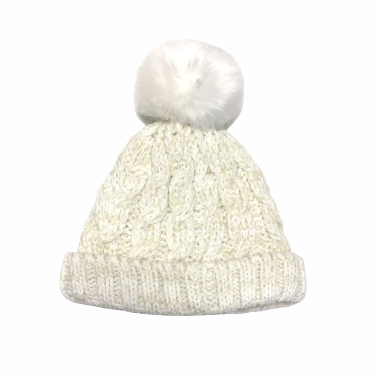 Gorro Blanco con Hillos Brillantes