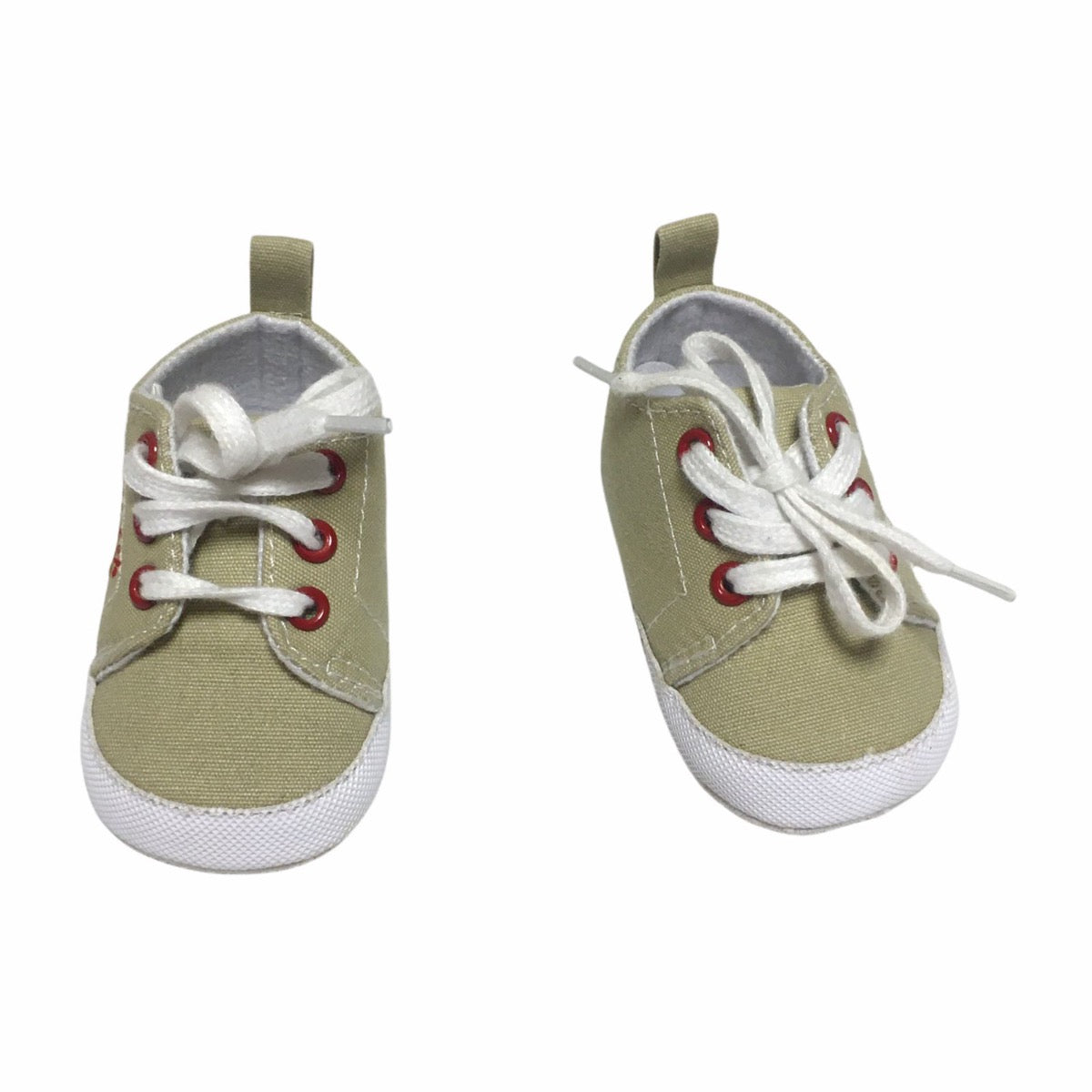 Zapatillas Café con Bordado de Béisbol