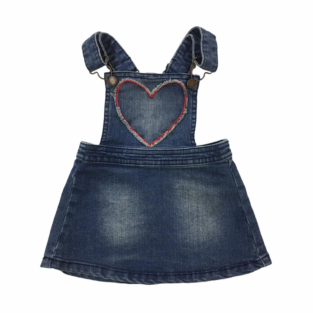 Vestido OshKosh de Mezclilla Azul Diseño Corazón